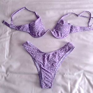 Dalmatian print lilac bikini - New